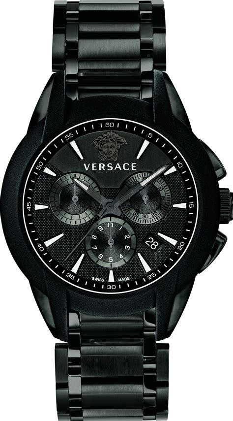 versace black chronograph watch|versace watches for sale.